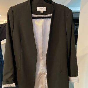 Calvin Klein long womens blazer